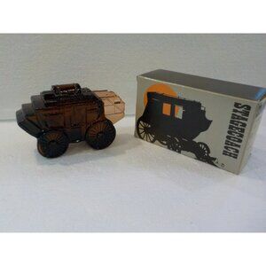 Vintage Avon Stagecoach Oland After Shave 5 oz Dark Amber Glass Bottle Decanter